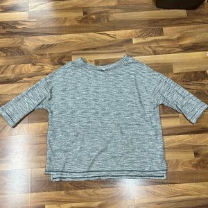 Plus size gray boxy sweater
